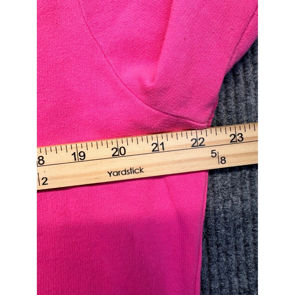 Pink Victoria's Secret Hot Pink Logo Quarter Zip Sweatshirt & Joggers Set L/M - Picture 5 of 11